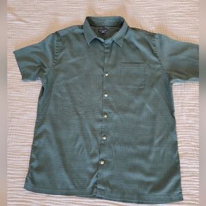 Van Heusen Casual Green Button Down Shirt